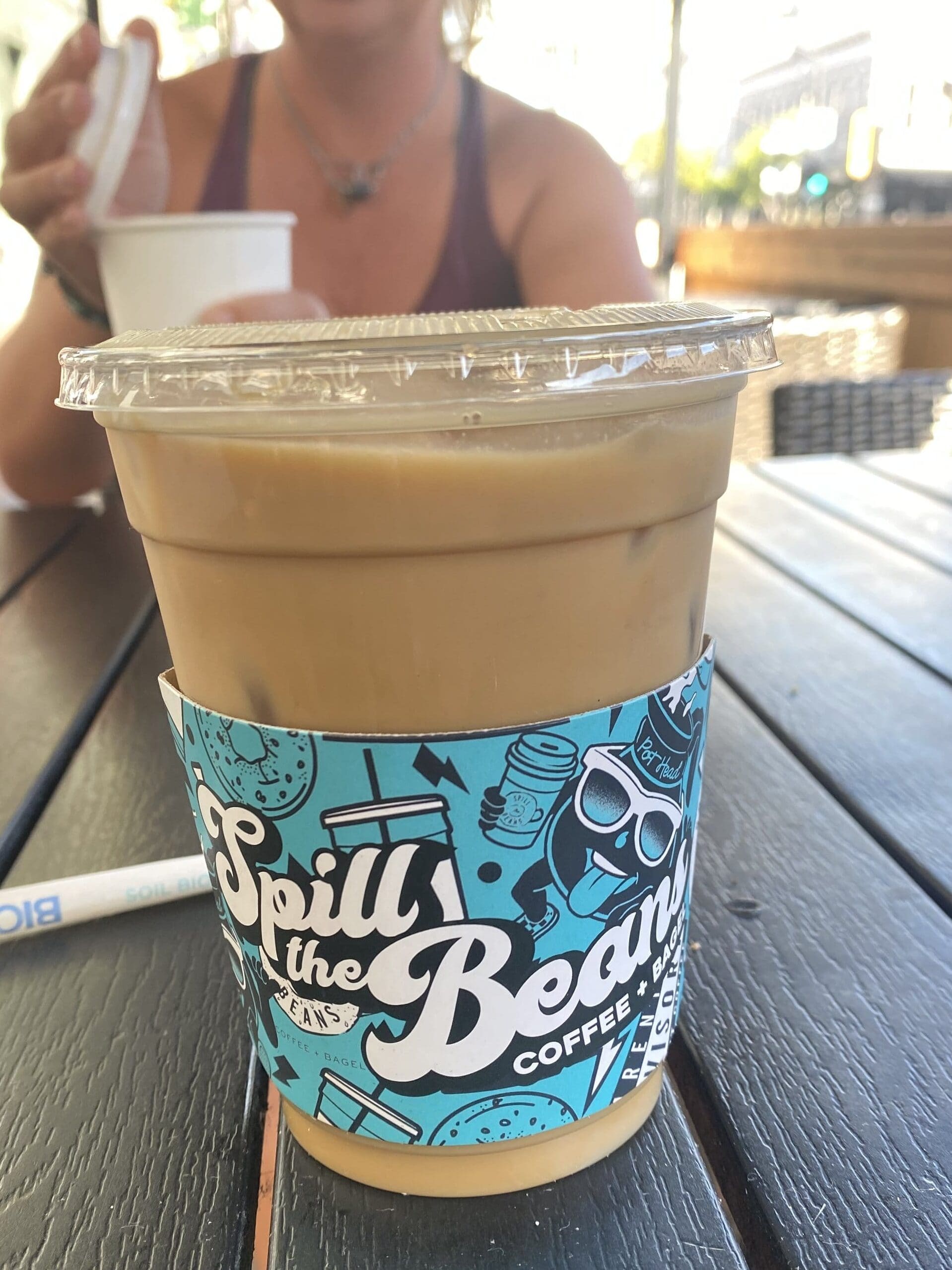 Iced Coffee from Spill the Beans coffee shop in Downtown San Diego