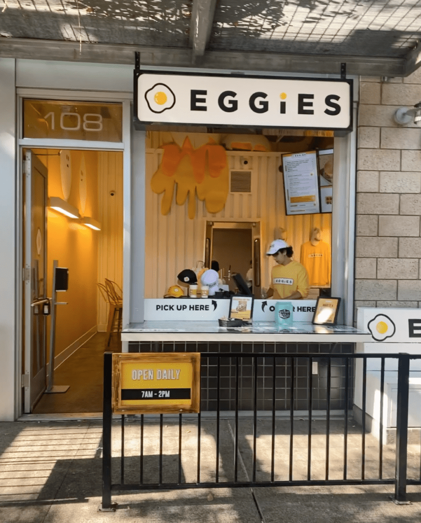 Eggies location on G street in Downtown San Diego